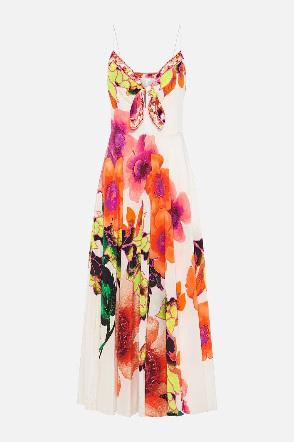 LONG DRESS WITH TIE FRONT PRETTY AS A POPPY sold by Camilla product image thumbnail 3