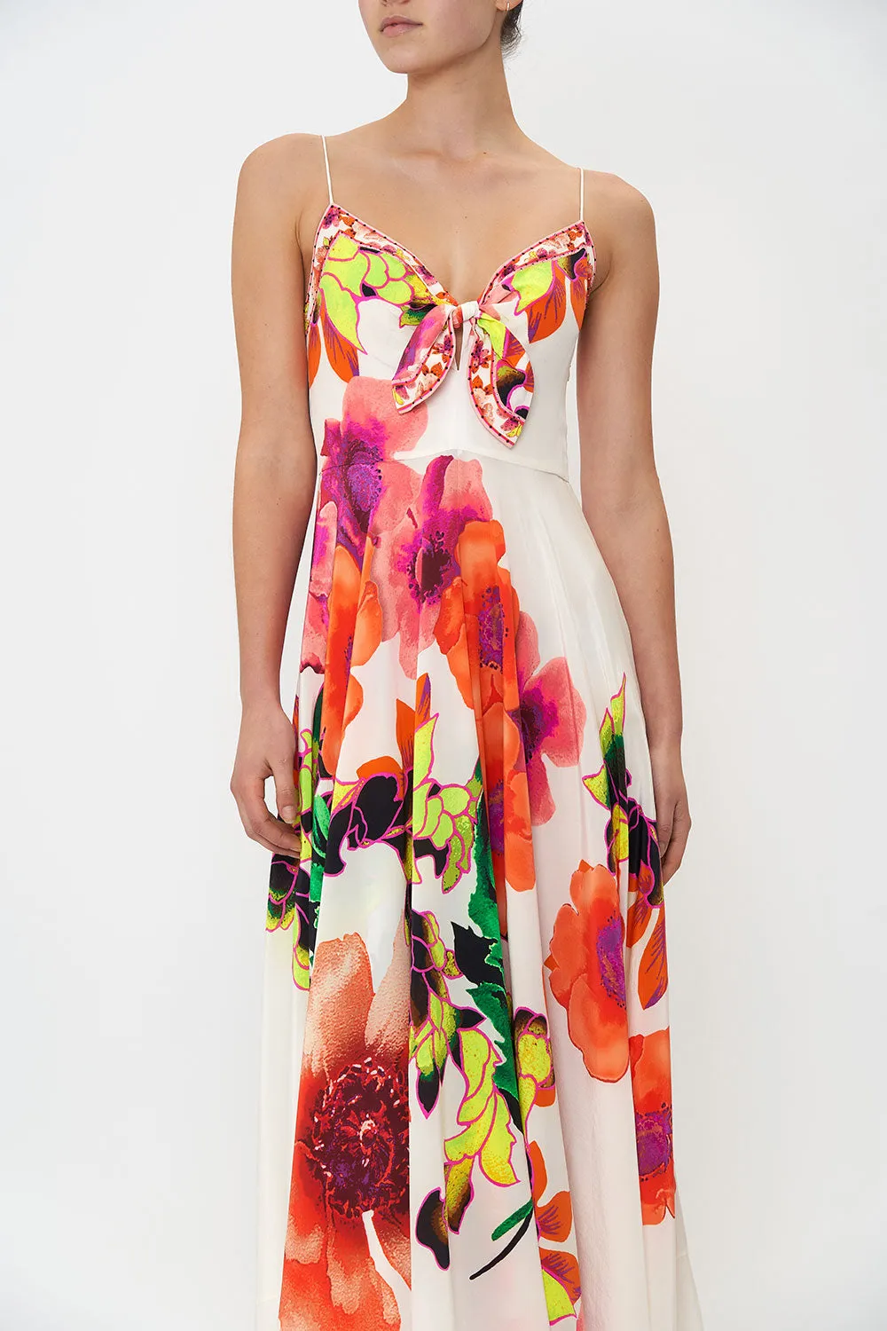 LONG DRESS WITH TIE FRONT PRETTY AS A POPPY sold by Camilla product image thumbnail 5