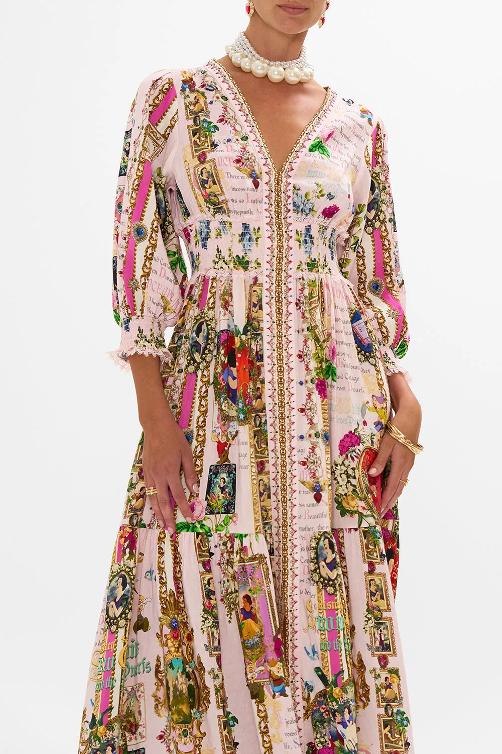 SHIRRED WAISTBAND LONG DRESS MY SWEET SNOW WHITE sold by Camilla product image thumbnail 5