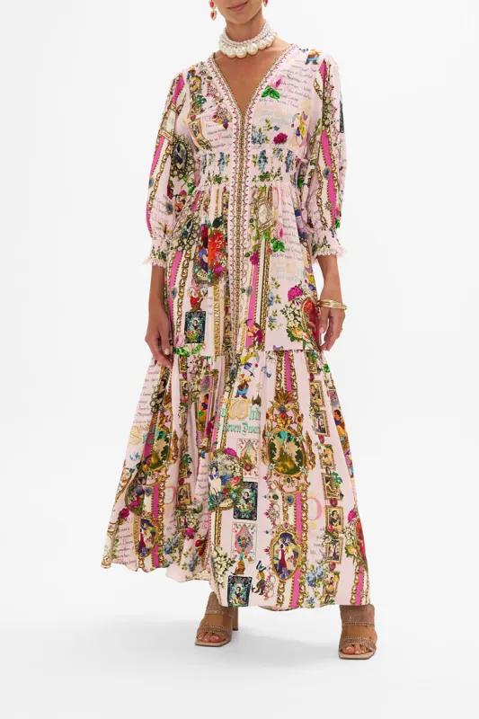 SHIRRED WAISTBAND LONG DRESS MY SWEET SNOW WHITE sold by Camilla