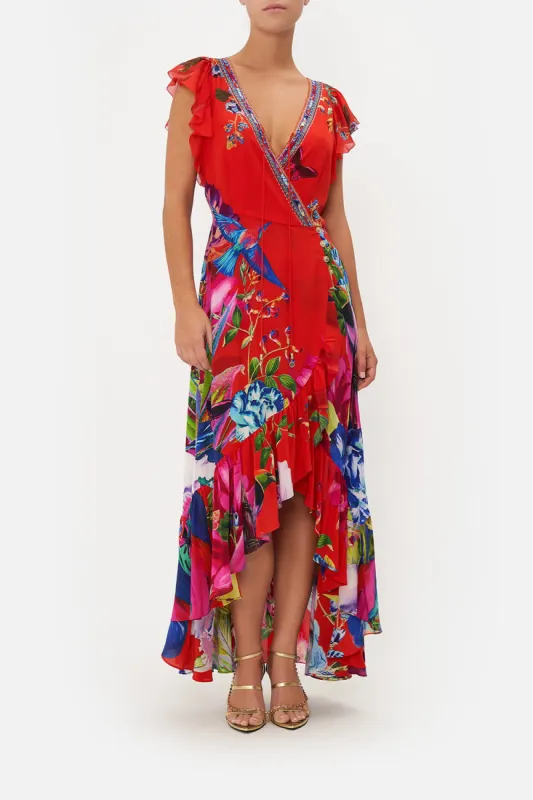 RUFFLE WRAP DRESS BIRDS OF A FEATHER sold by Camilla