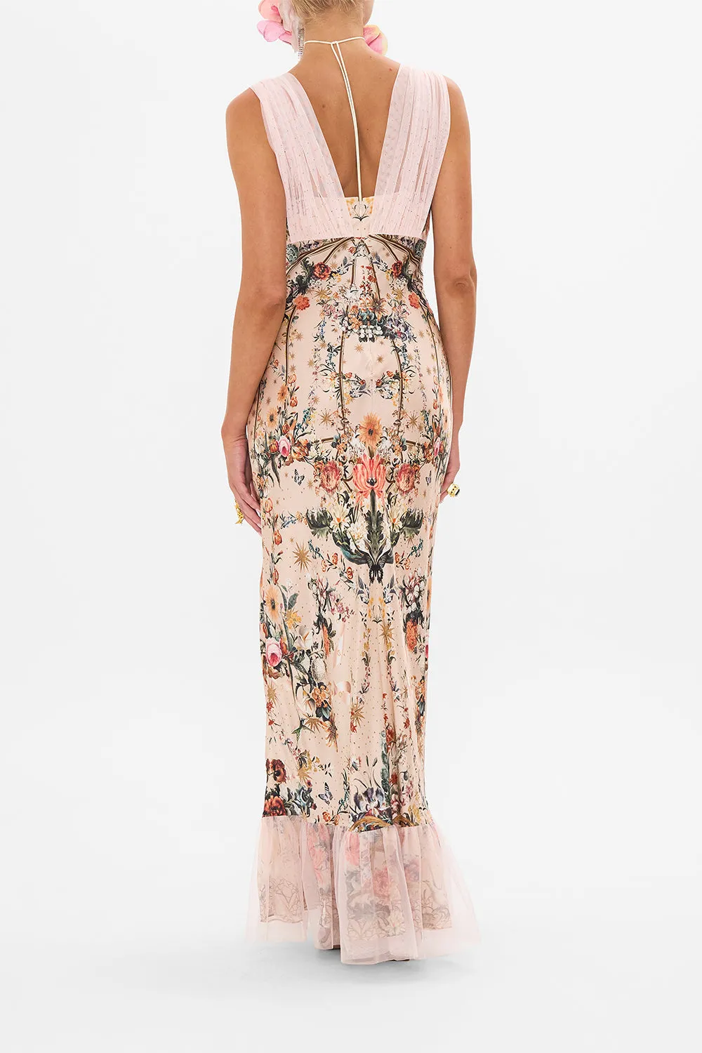 BIAS DRESS WITH MESH OVERLAY ROSE GARDEN REVOLUTION sold by Camilla product image thumbnail 2