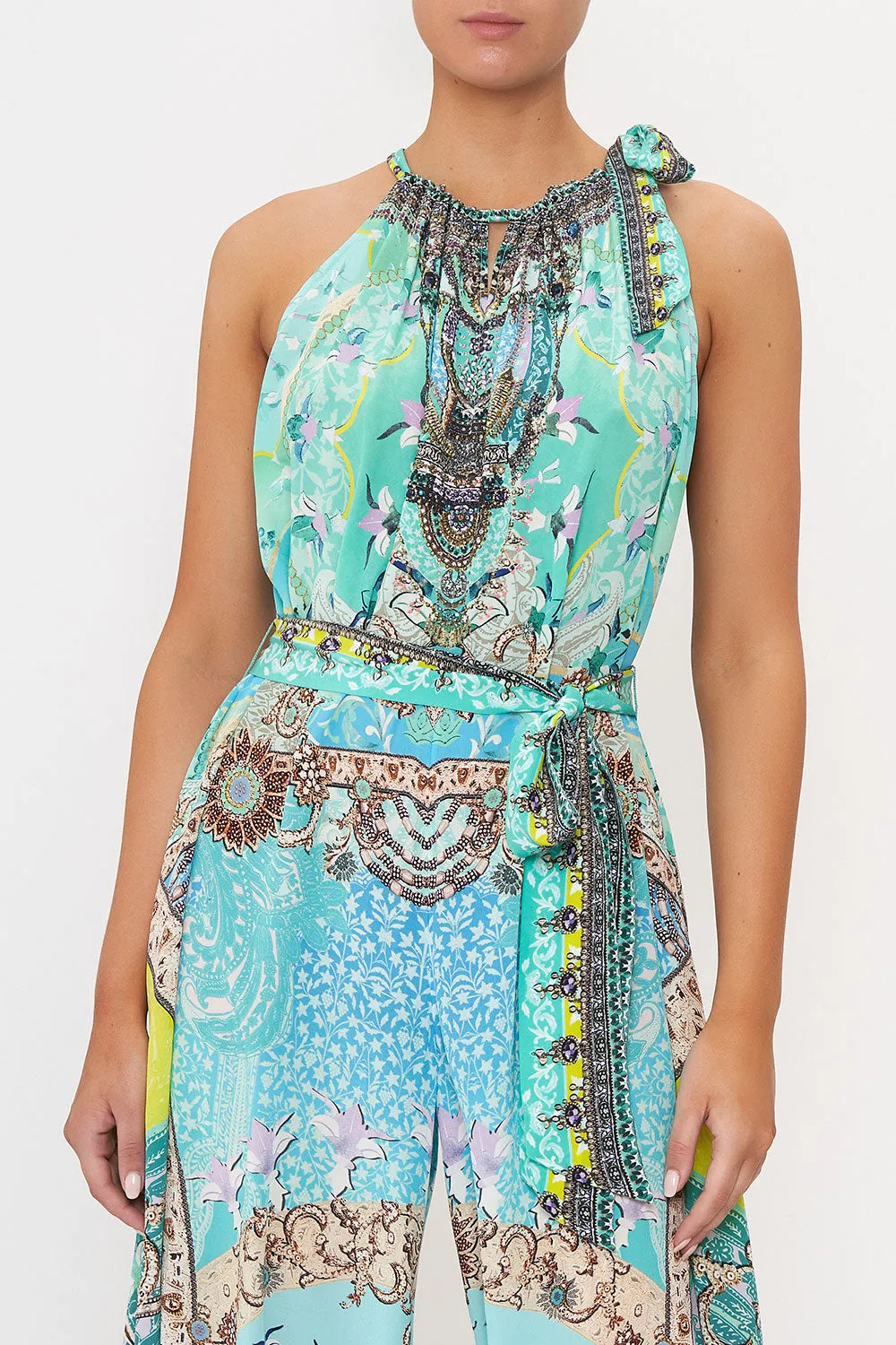 DRAWSTRING NECK JUMPSUIT TURN BACK TIME sold by Camilla product image thumbnail 5