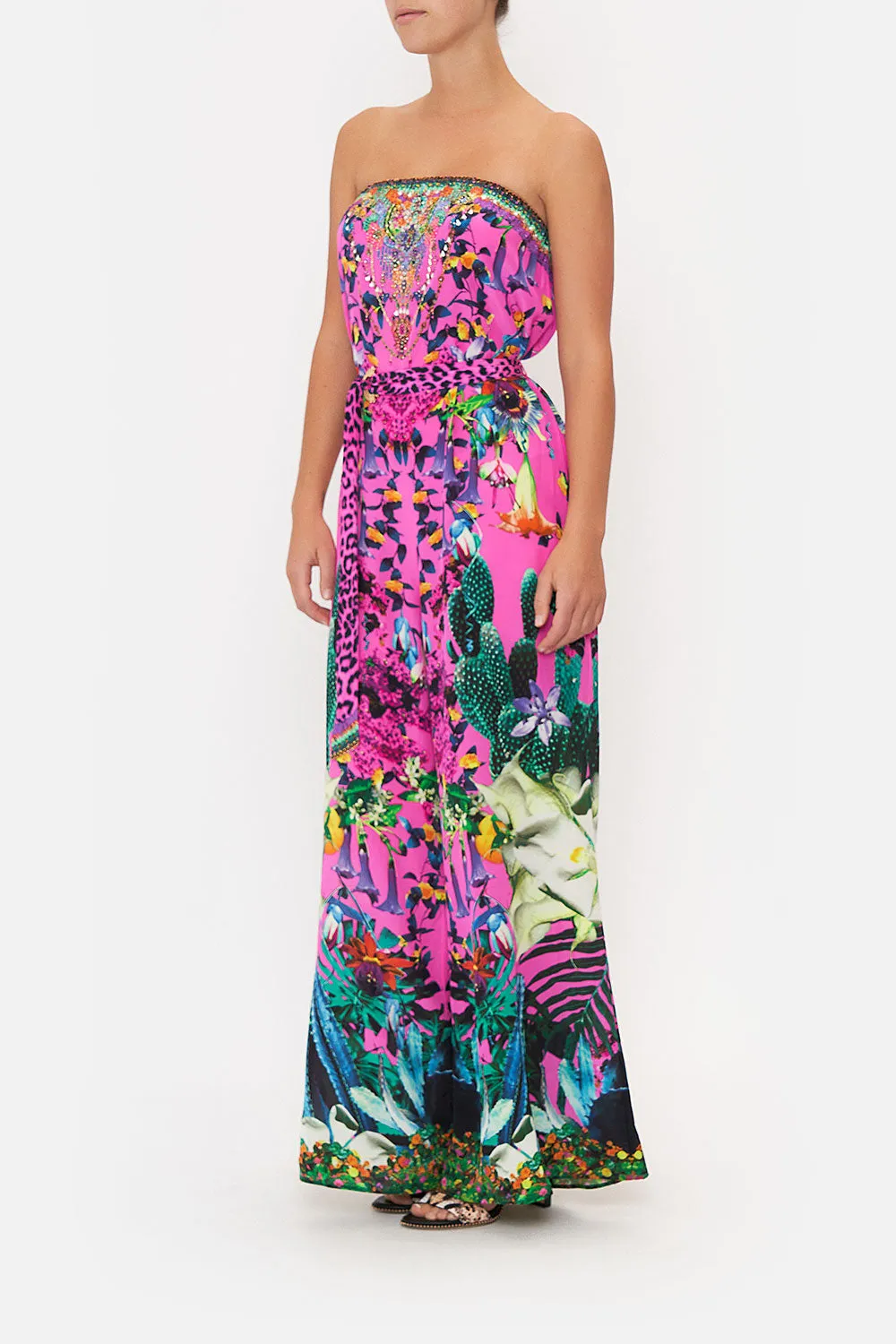 STRAPLESS JUMPSUIT WITH D RING BELT EXOTICA EROTICA sold by Camilla product image thumbnail 4