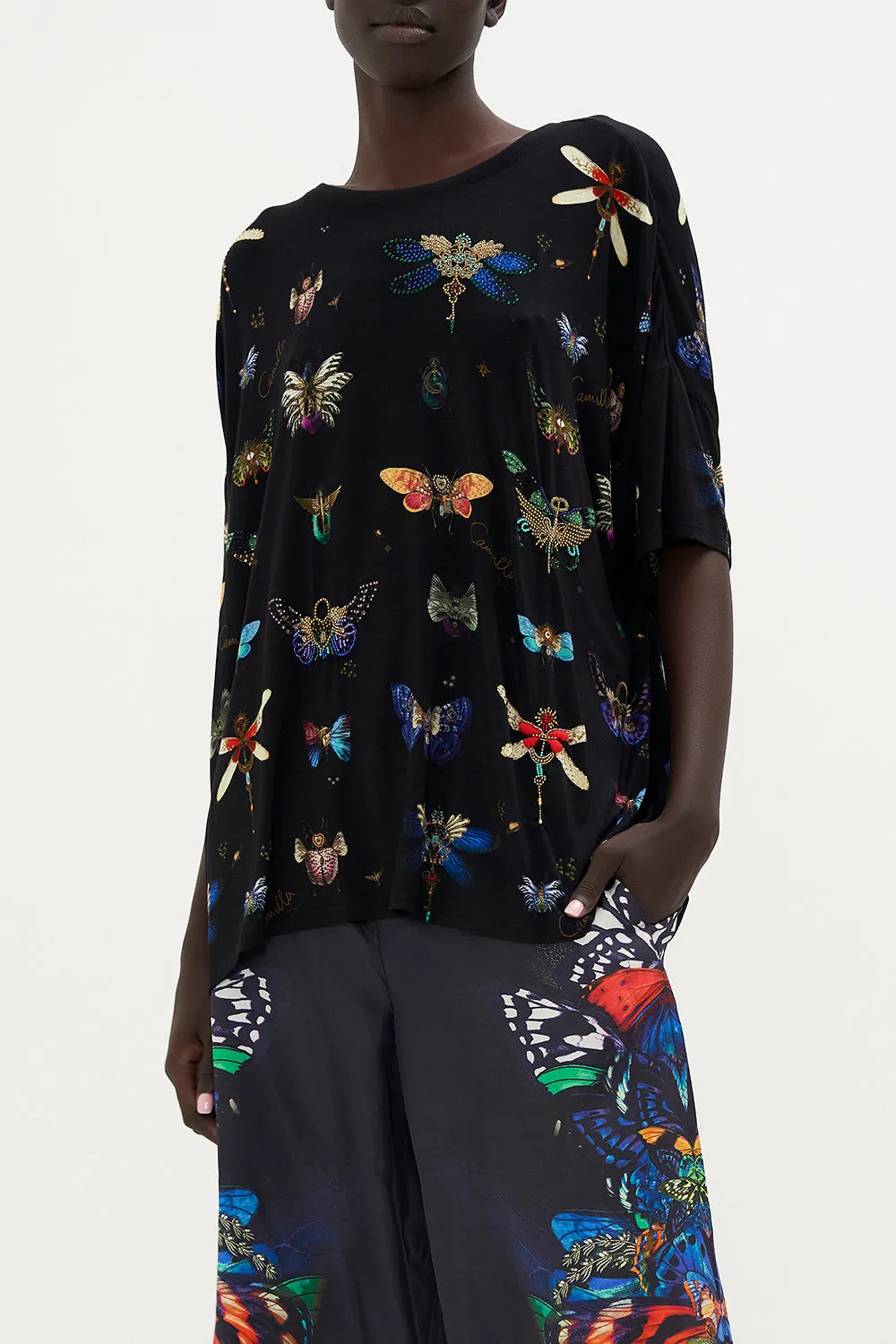 RELAXED FIT DROP SHOULDER TEE FLUTTER BY sold by Camilla product image thumbnail 5