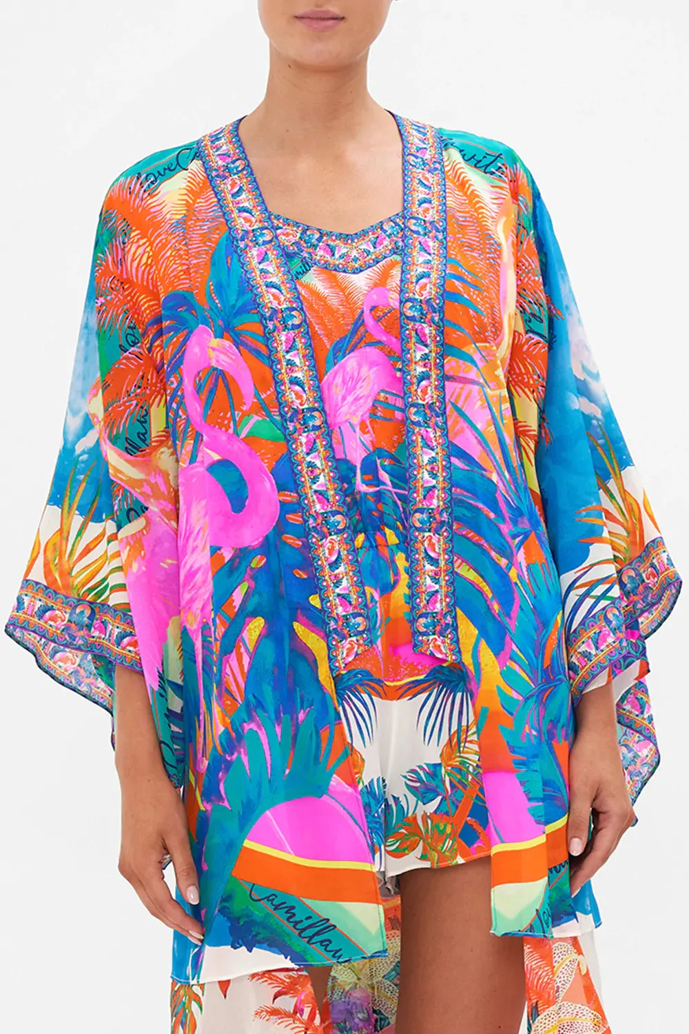 KIMONO WITH LONG UNDERLAYER FLAMENCO FLAMINGO sold by Camilla product image thumbnail 5