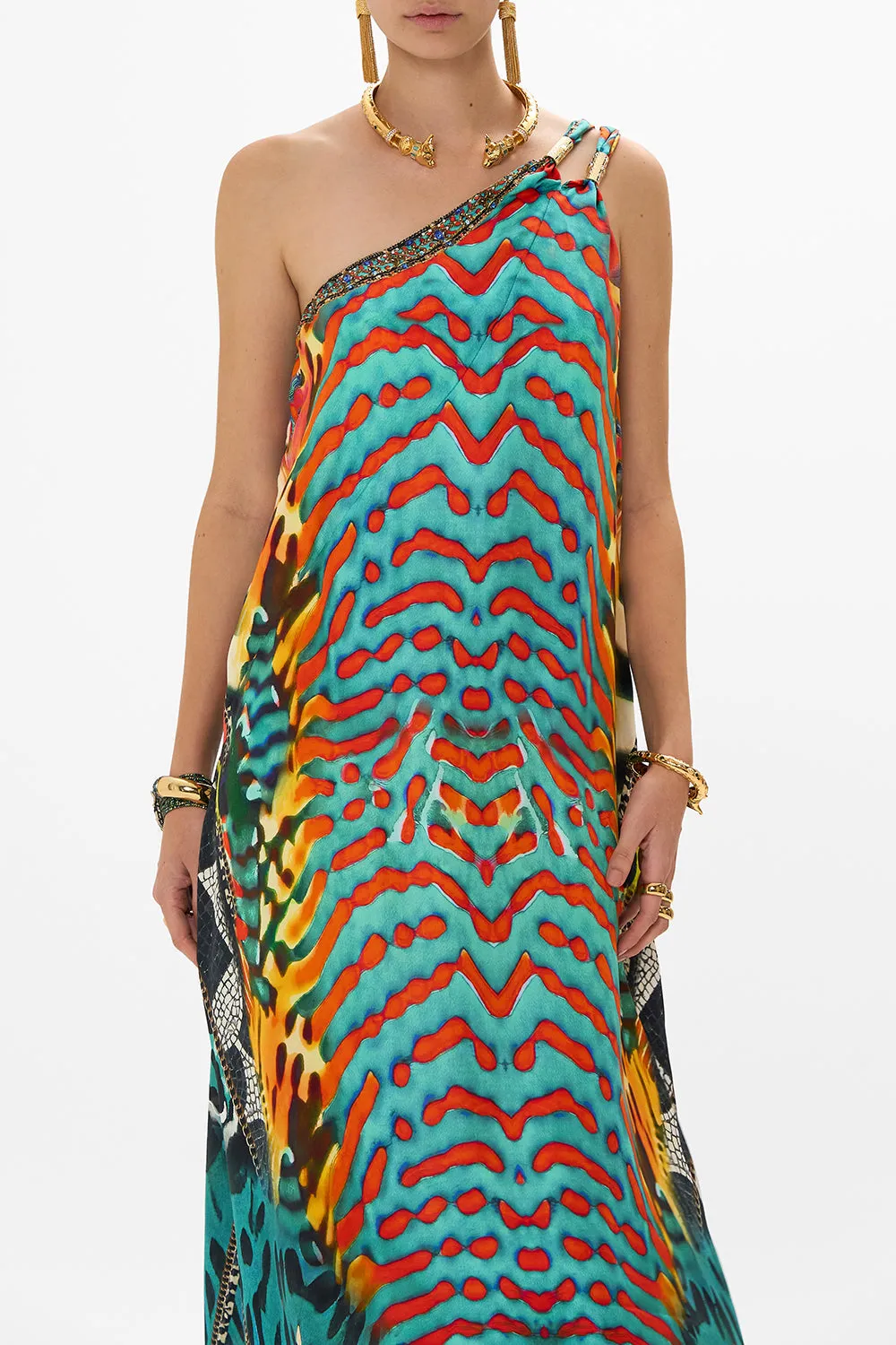 ONE SHOULDER BUCKLE DRESS DESERT VISIONS sold by Camilla product image thumbnail 5