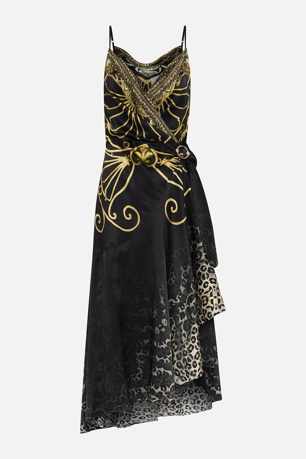 WRAP DRESS WITH RUFFLE HEM SHADOWS OF ARMADA sold by Camilla product image thumbnail 3