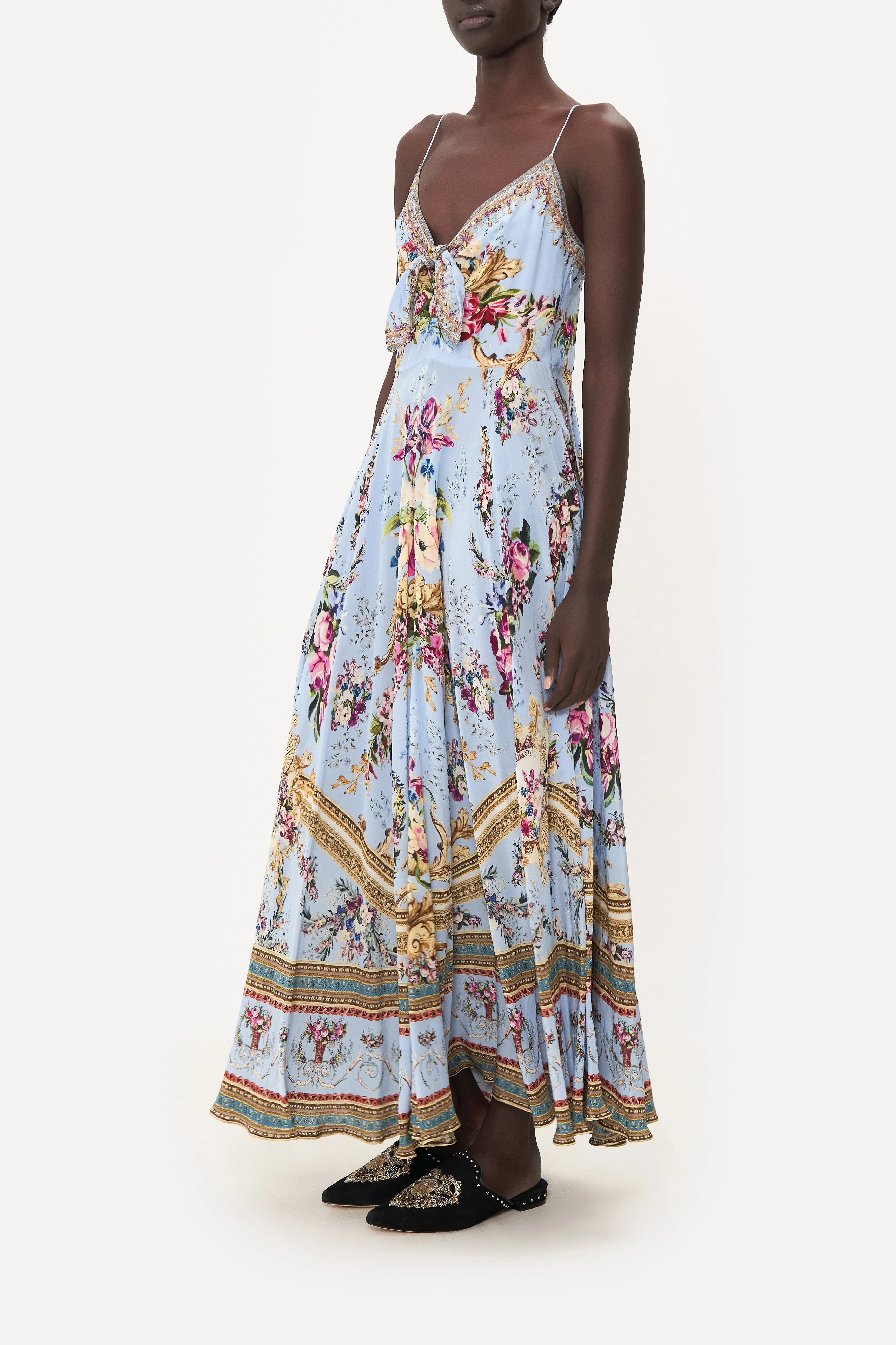 LONG DRESS WITH TIE FRONT FLORAFUL sold by Camilla product image thumbnail 4