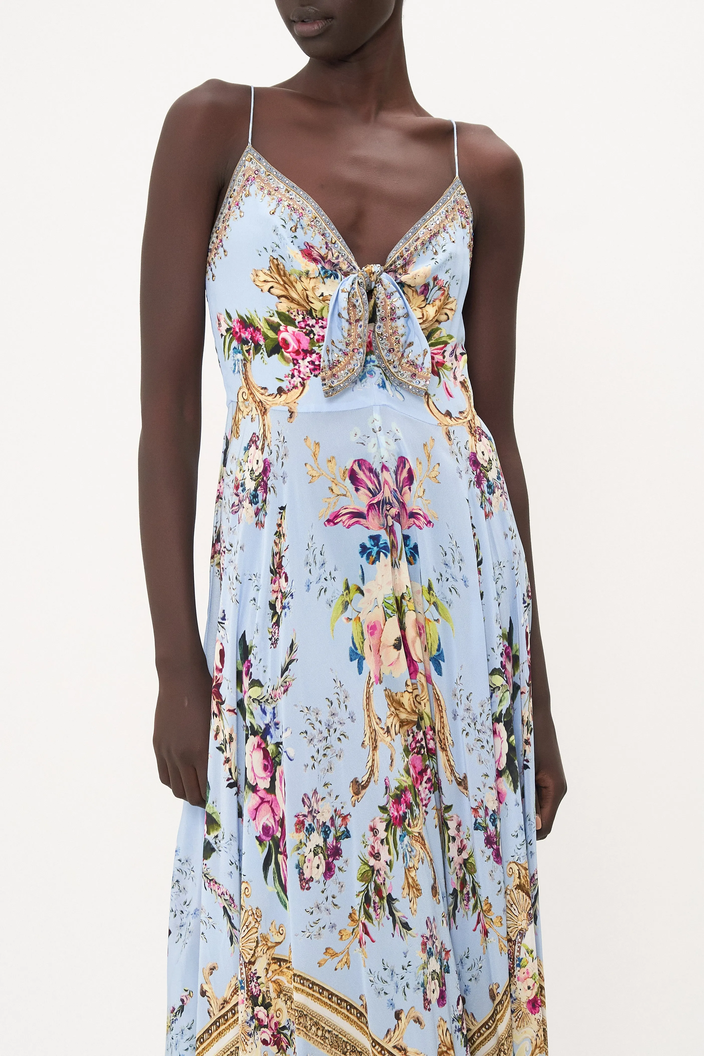 LONG DRESS WITH TIE FRONT FLORAFUL sold by Camilla product image thumbnail 5