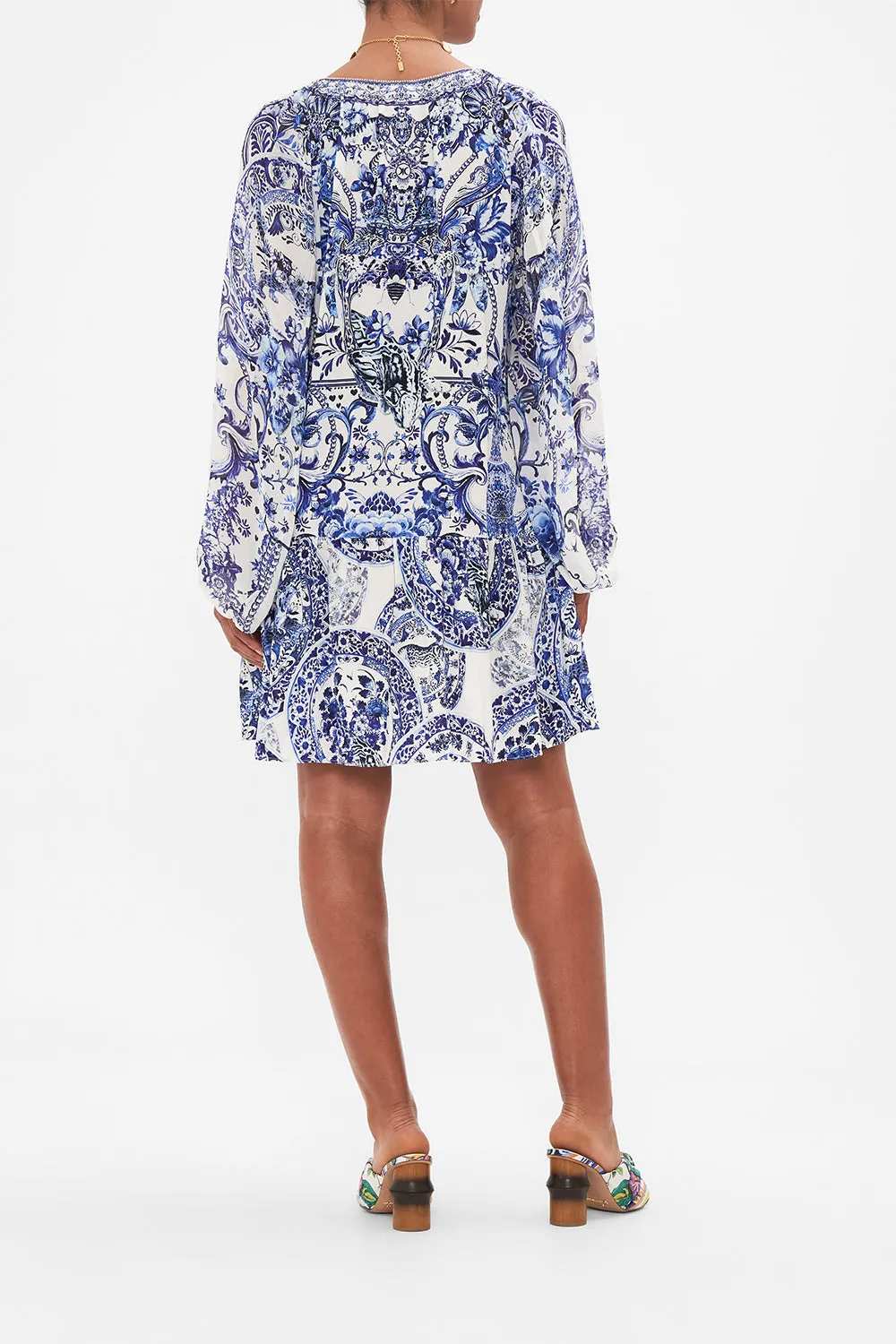 V NECK DRESS WITH BLOUSON SLEEVE GLAZE AND GRAZE sold by Camilla product image thumbnail 2