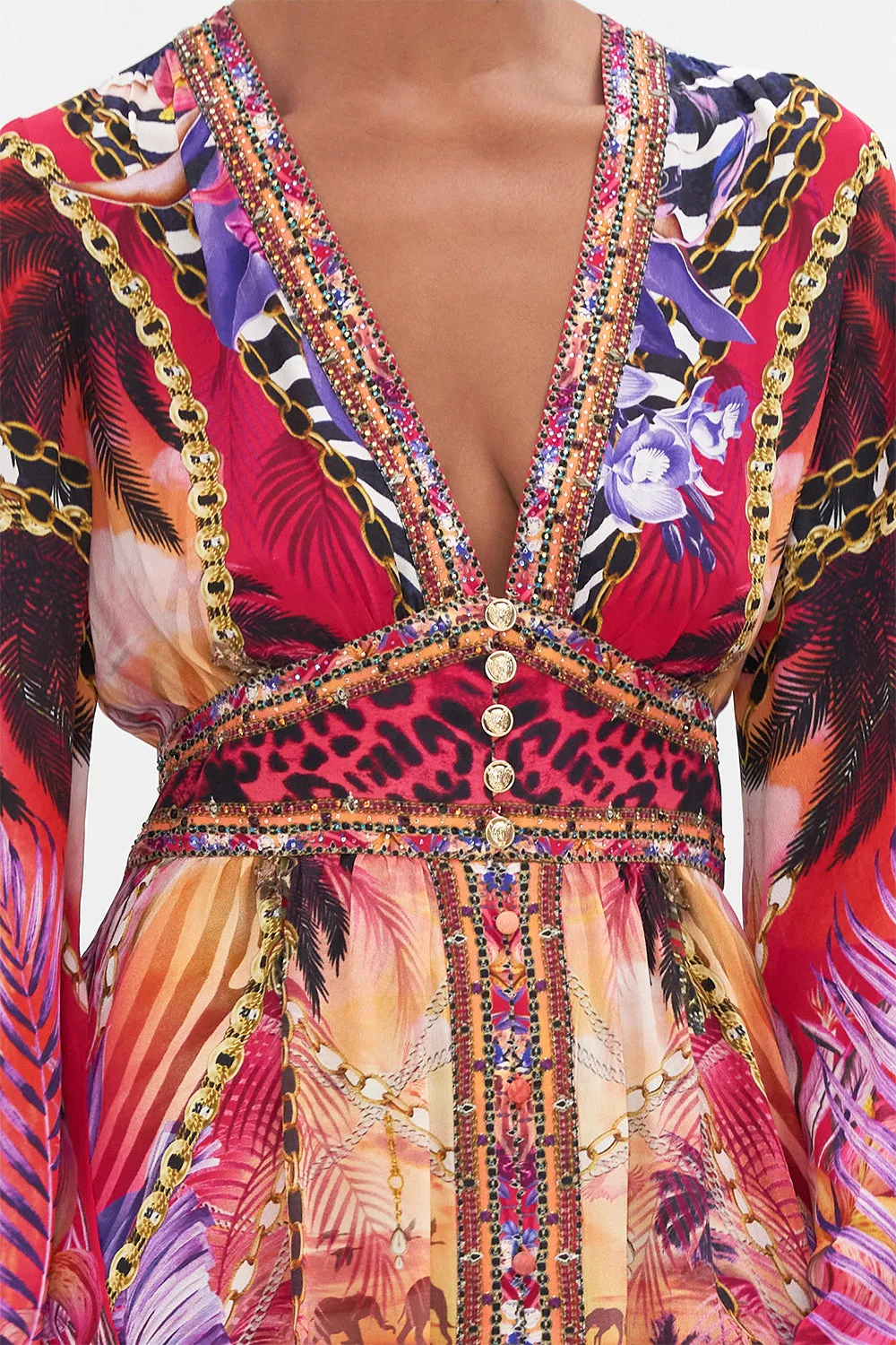 KIMONO SLEEVE DRESS WITH SHIRRING DETAIL WILD LOVING sold by Camilla product image thumbnail 5