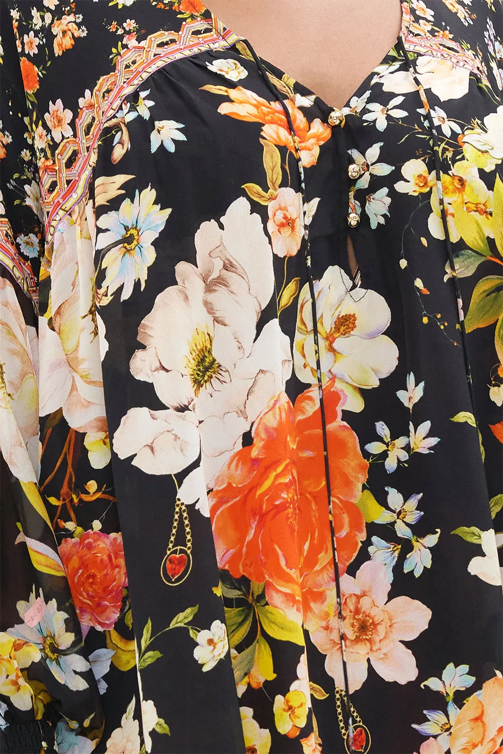 BLOUSON BLOUSE WITH NECK TIE SECRET HISTORY sold by Camilla product image thumbnail 3