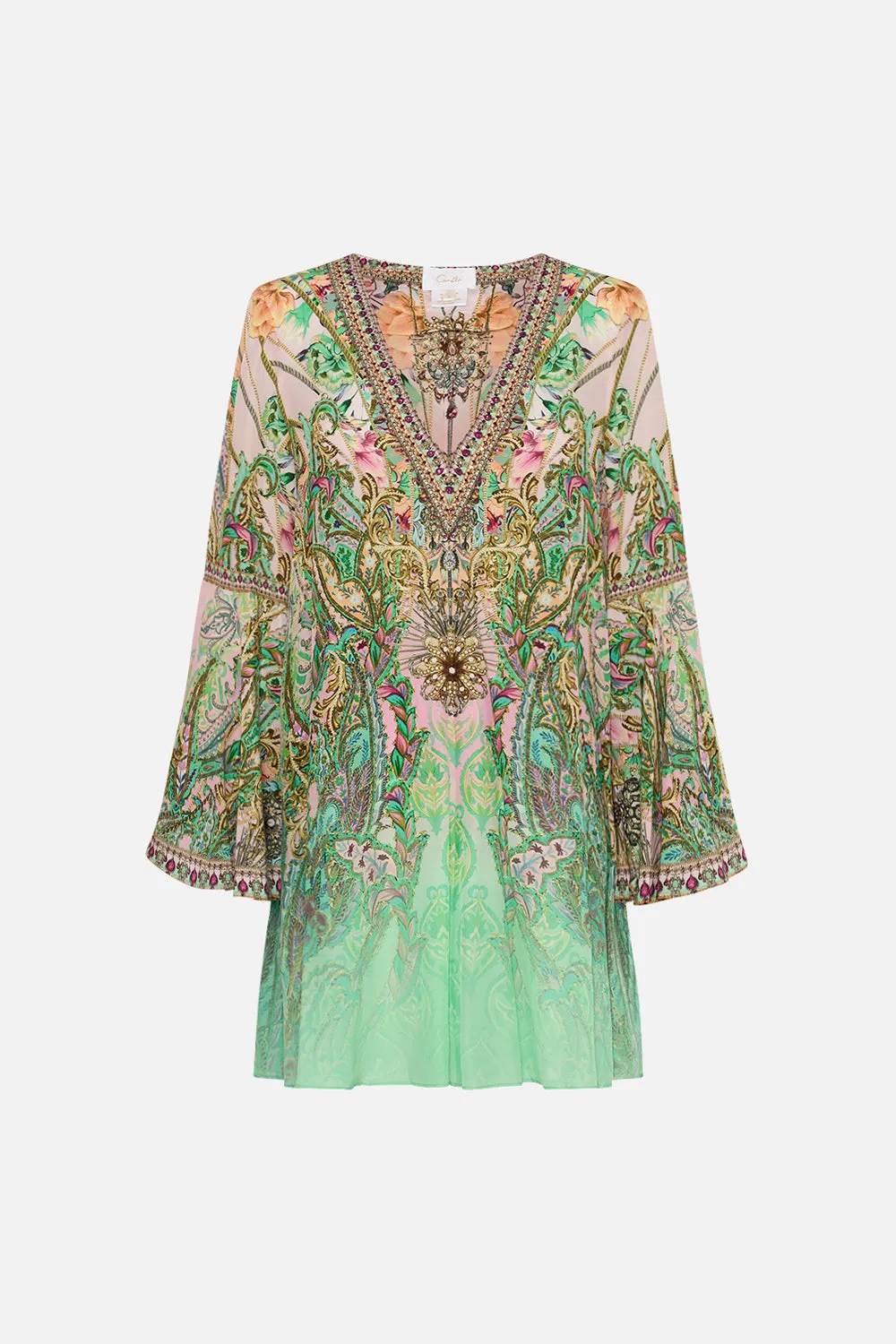 V-NECK FLARED SLEEVE MINI DRESS LOST CITY sold by Camilla product image thumbnail 3