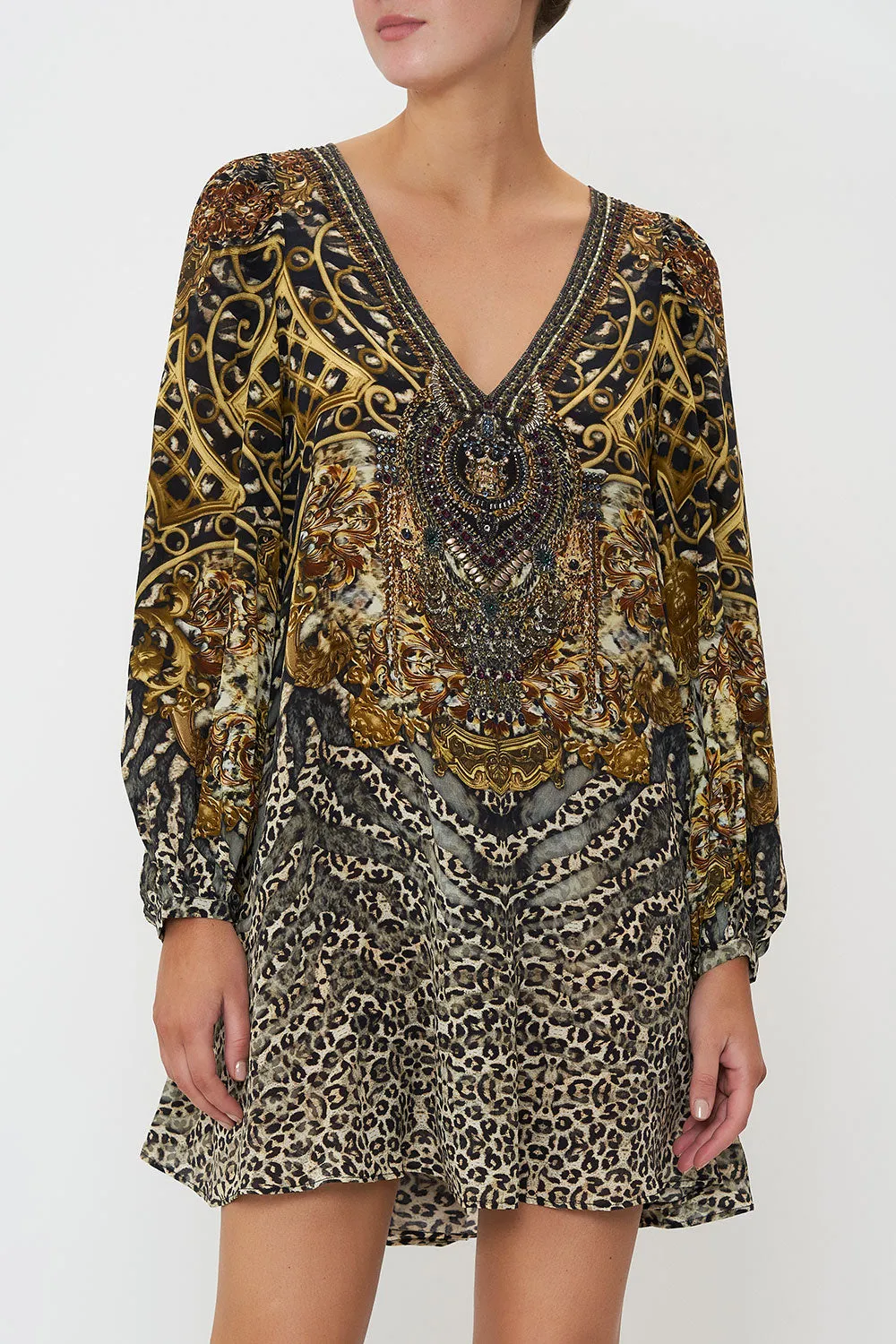 V NECK BLOUSON SLEEVE DRESS ARMADA sold by Camilla product image thumbnail 5