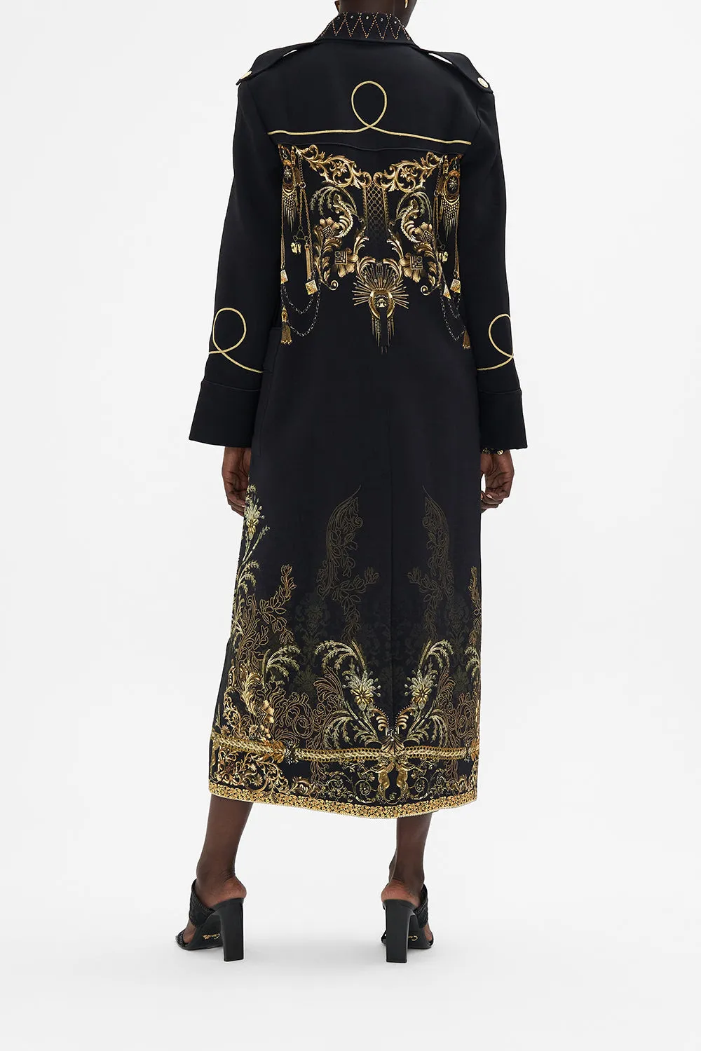 LONG MILITARY COAT THE NIGHT IS NOIR sold by Camilla product image thumbnail 2