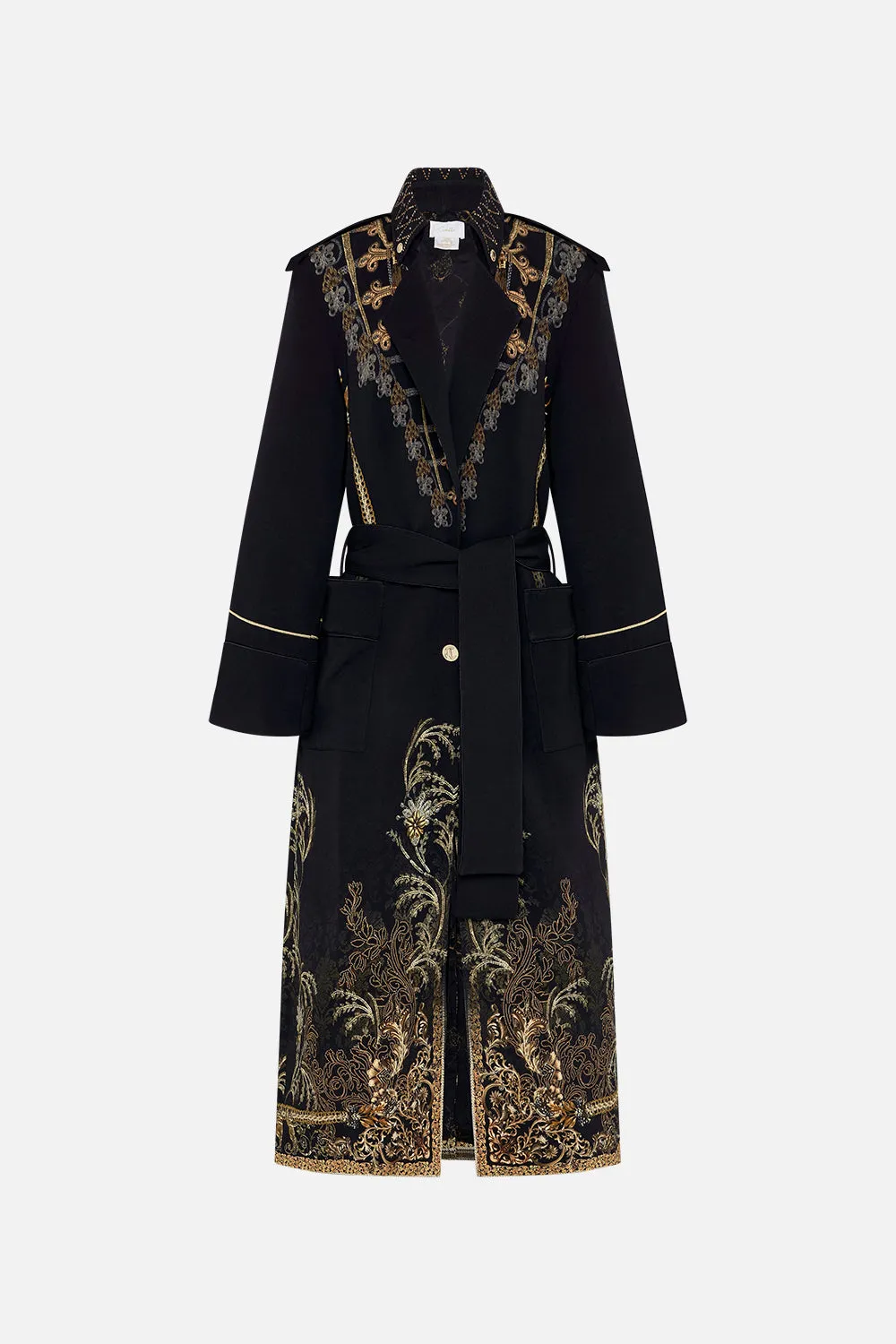 LONG MILITARY COAT THE NIGHT IS NOIR sold by Camilla product image thumbnail 3