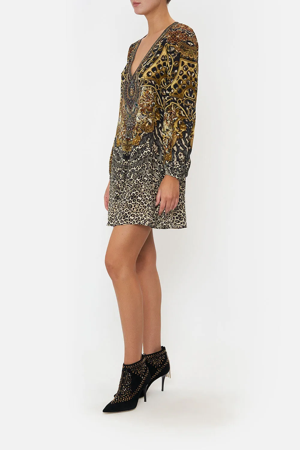 V NECK BLOUSON SLEEVE DRESS ARMADA sold by Camilla product image thumbnail 4