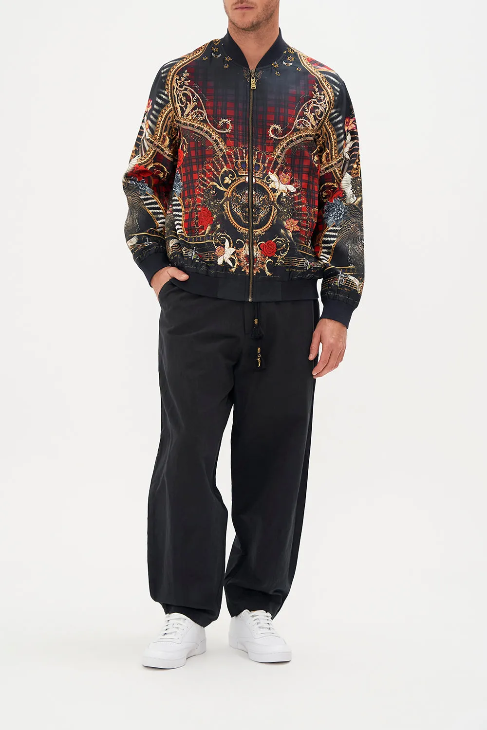 ZIP THROUGH BOMBER JACKET DO I ENTERTAIN YOU sold by Camilla