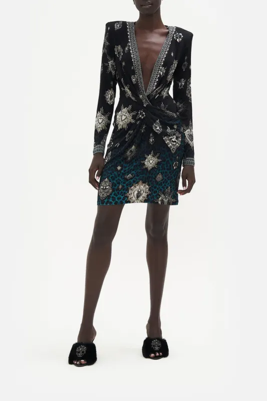 V-NECK CROSS FRONT DRESS ANIMAL ANARCHY sold by Camilla