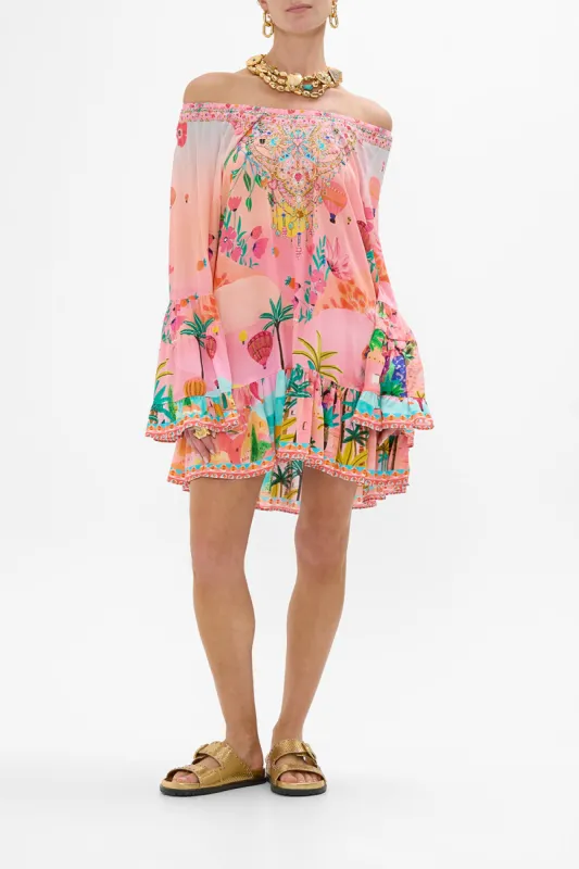 A LINE FRILL DRESS SISTER SUNSET sold by Camilla