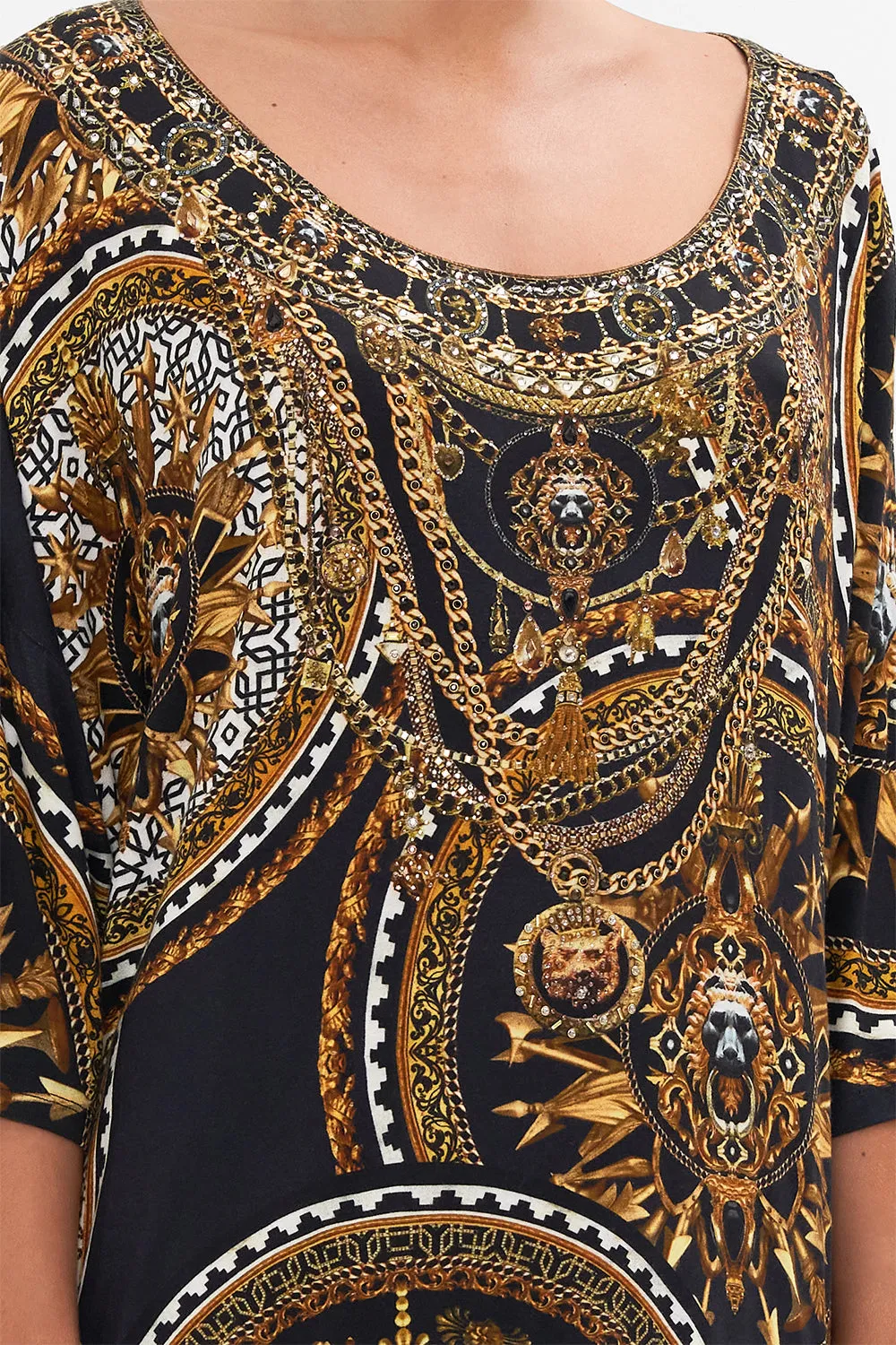 SCOOP BACK HEM LOUNGE DRESS DUOMO KALEIDO sold by Camilla product image thumbnail 5