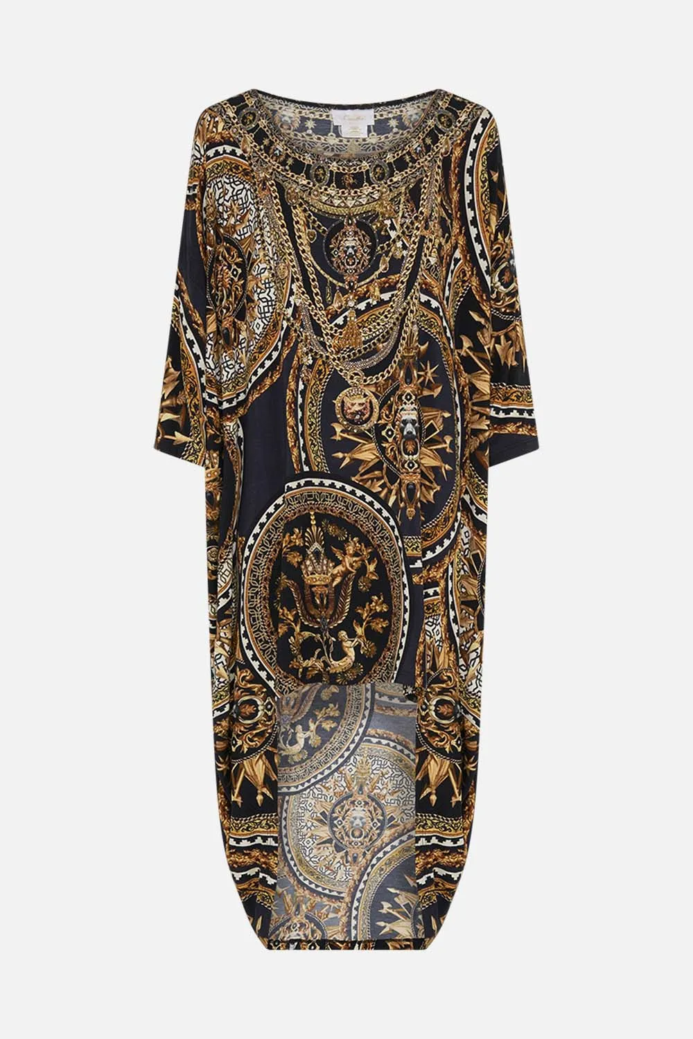 SCOOP BACK HEM LOUNGE DRESS DUOMO KALEIDO sold by Camilla product image thumbnail 3