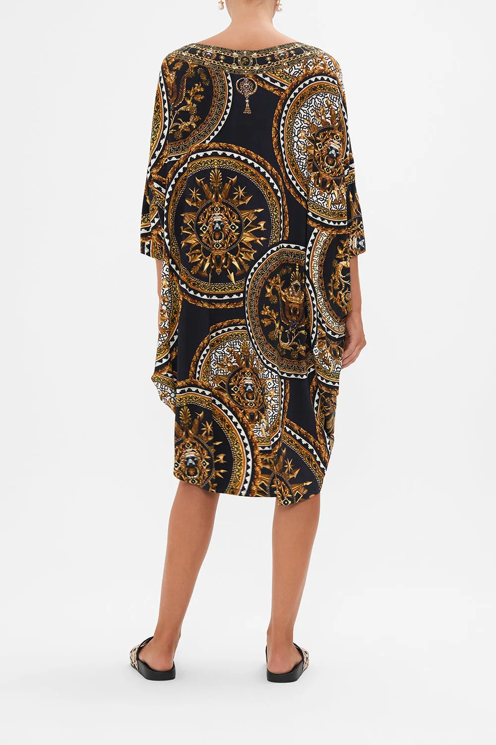 SCOOP BACK HEM LOUNGE DRESS DUOMO KALEIDO sold by Camilla product image thumbnail 2