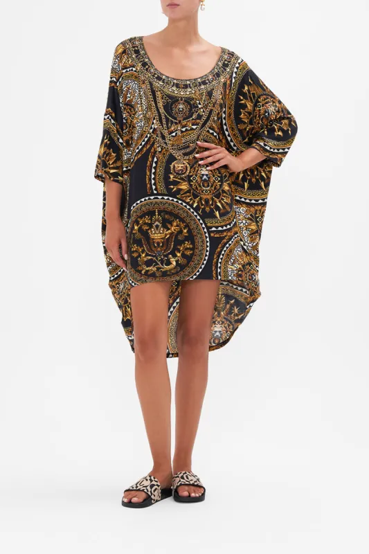 SCOOP BACK HEM LOUNGE DRESS DUOMO KALEIDO sold by Camilla