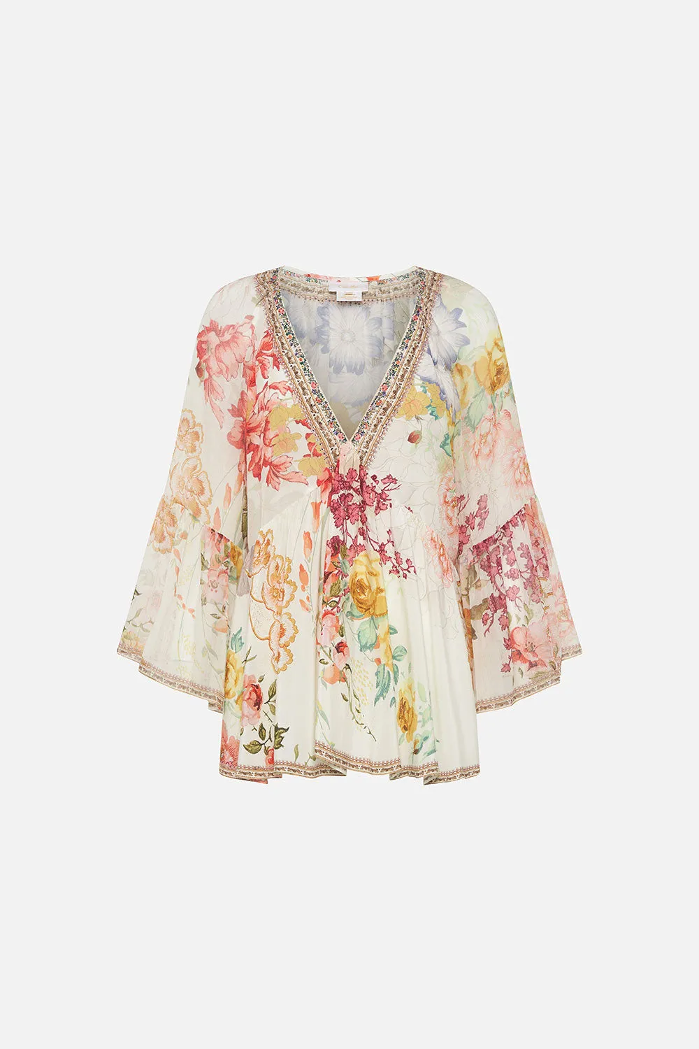 RAGLAN BLOUSE WITH SLEEVE RUFFLE ROMANTIC RITES sold by Camilla product image thumbnail 3
