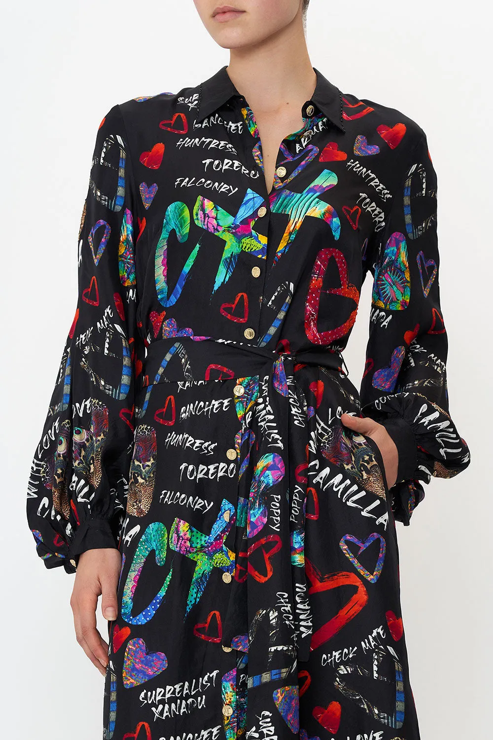 HIGH LOW MIDI SHIRT DRESS TAGGED UP sold by Camilla product image thumbnail 5