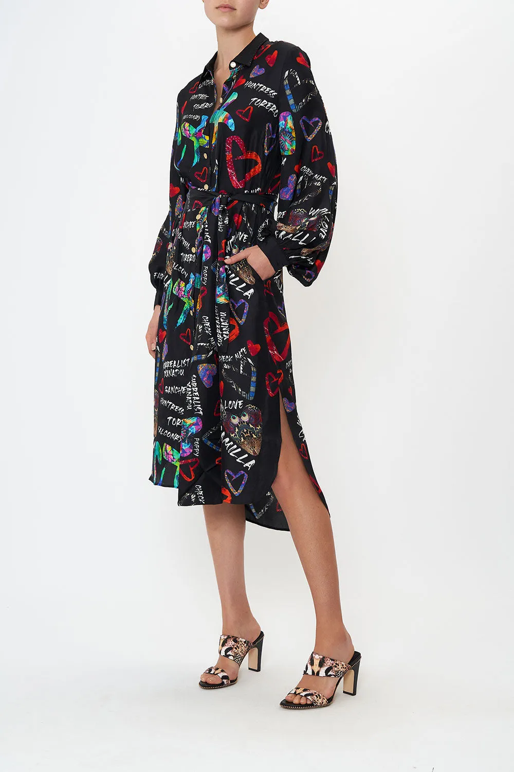 HIGH LOW MIDI SHIRT DRESS TAGGED UP sold by Camilla product image thumbnail 4