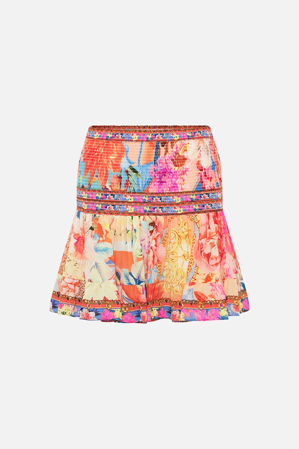 SHORT SHIRRED SKIRT MEET ME IN THE GARDEN sold by Camilla product image thumbnail 3