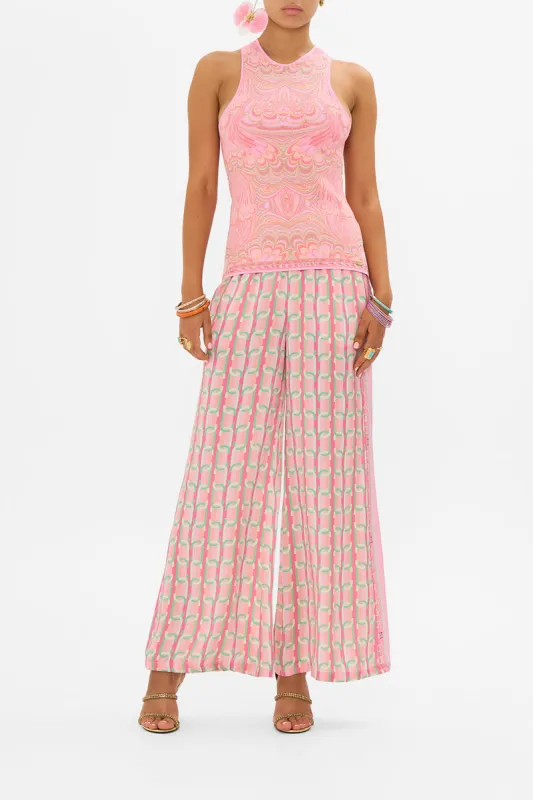 CREW NECK KNIT CAMI TEA WITH TUSCHINSKI sold by Camilla