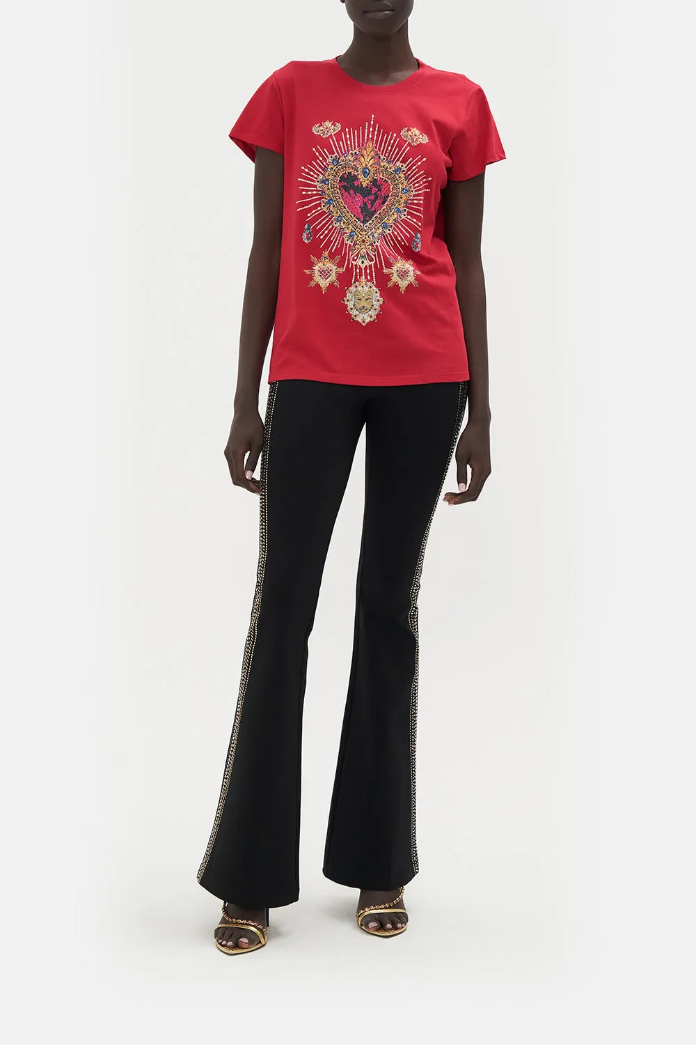 SLIM FIT ROUND NECK T-SHIRT VIEW FROM THE VEIL sold by Camilla