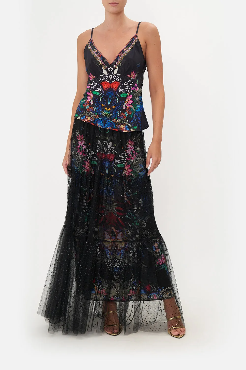 V NECK CAMI FLUTTER BY sold by Camilla