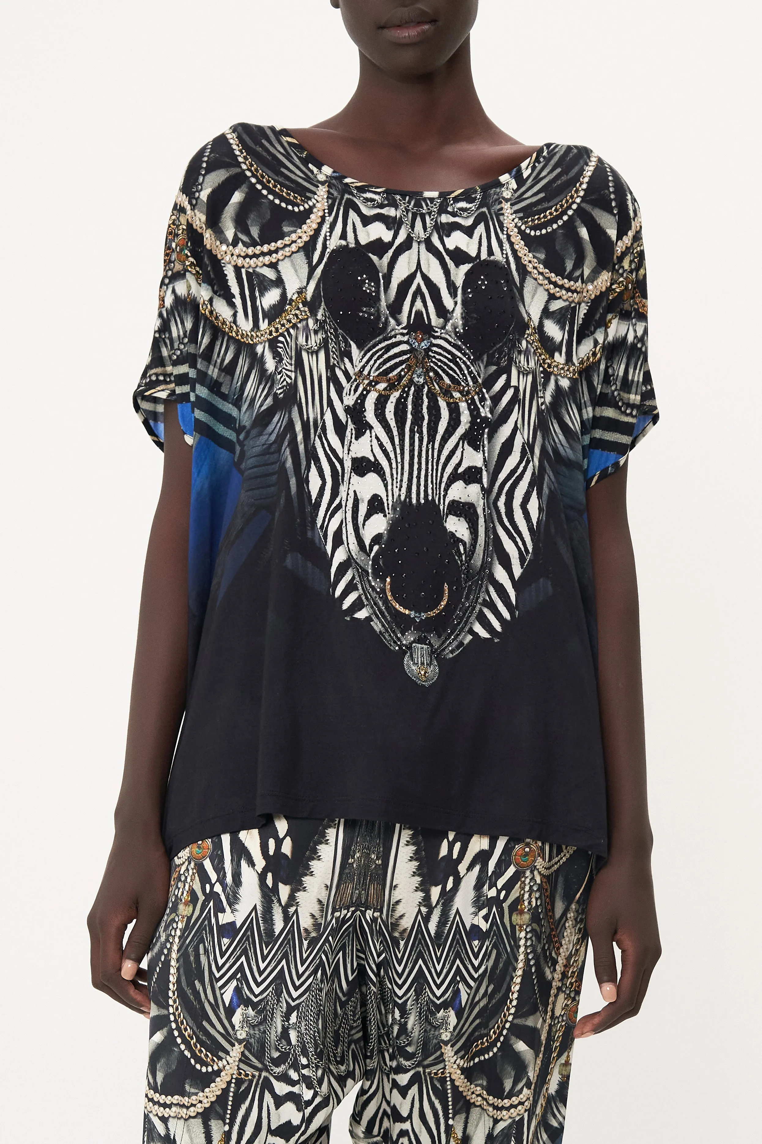 LOOSE FIT ROUND NECK TEE KNIGHT OF THE WILD sold by Camilla product image thumbnail 5