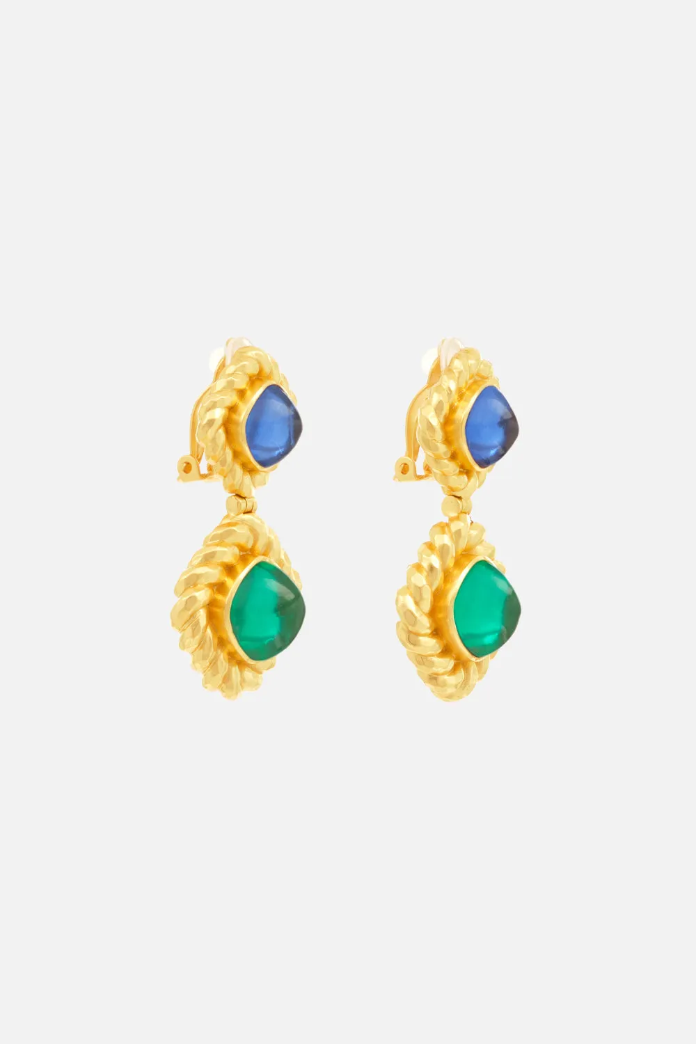 CARLOTTA EMERALD & SAPPHIRE EARRINGS MULTI sold by Camilla product image thumbnail 2
