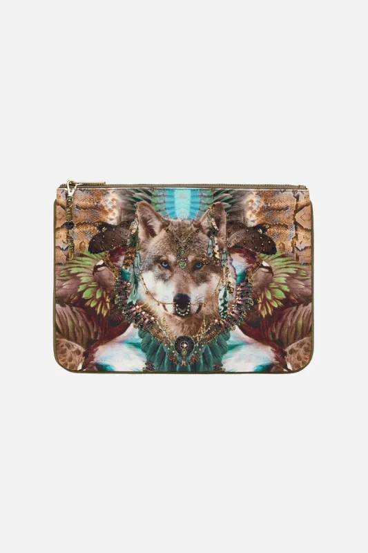 SMALL CANVAS CLUTCH CALL OF THE FALCON sold by Camilla