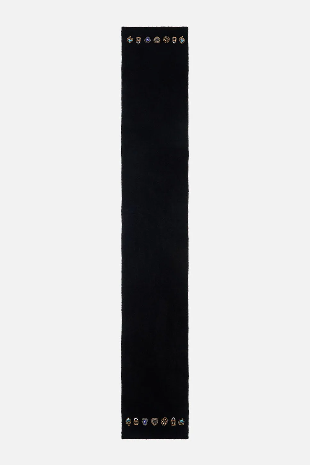 EMBELLISHED KNIT SCARF SOLID BLACK sold by Camilla product image thumbnail 2