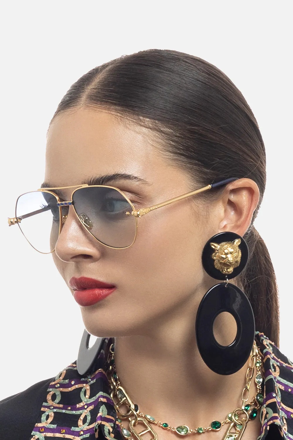 NOTHING IN MODERATION SUNGLASSES GOLD / BLUE sold by Camilla product image thumbnail 5