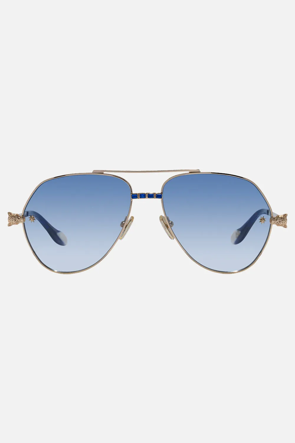 NOTHING IN MODERATION SUNGLASSES GOLD / BLUE sold by Camilla product image thumbnail 2