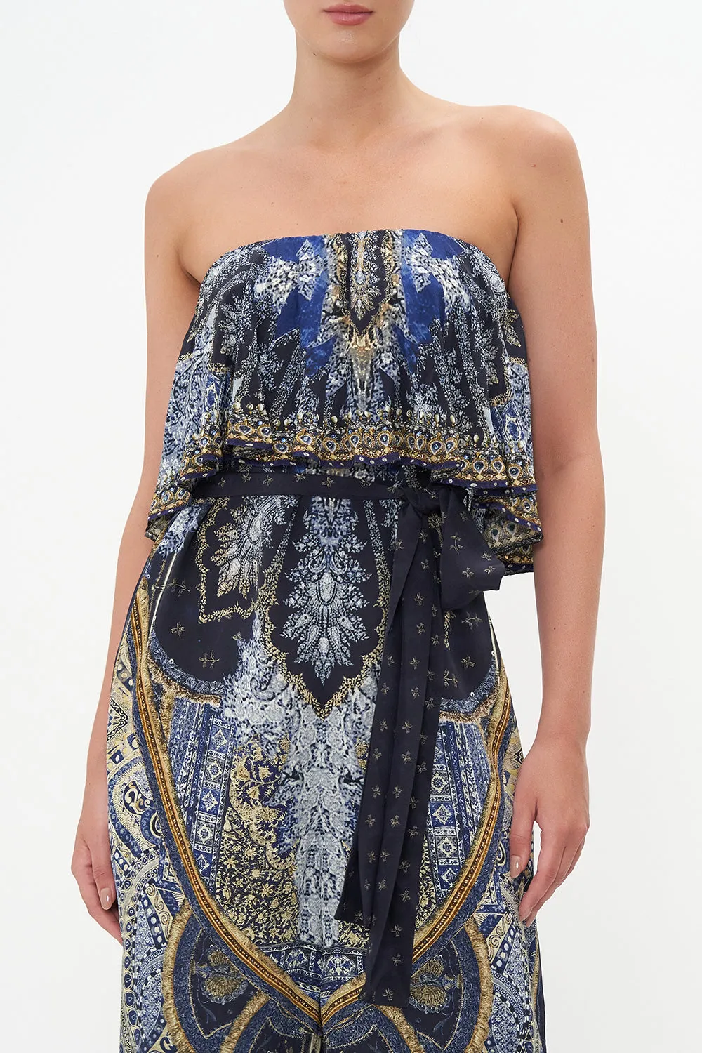 STRAPLESS JUMPSUIT WITH FRILL FOREVER FAMILY sold by Camilla product image thumbnail 5