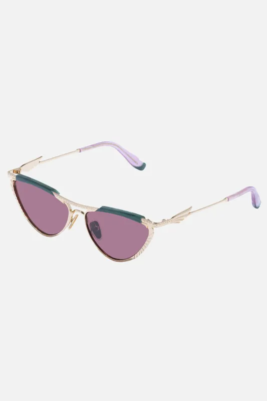 PYRAMID PARAMOUR SUNGLASSES EMERALD MARBLE sold by Camilla