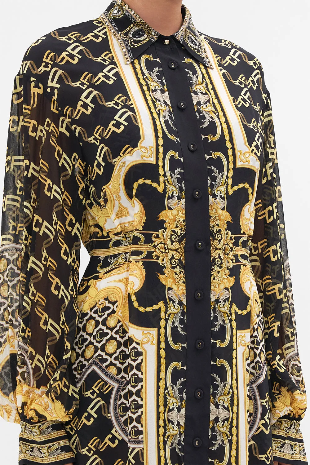 BUTTON DOWN BLOUSON SLEEVE DRESS TETHER ME NOT sold by Camilla product image thumbnail 4