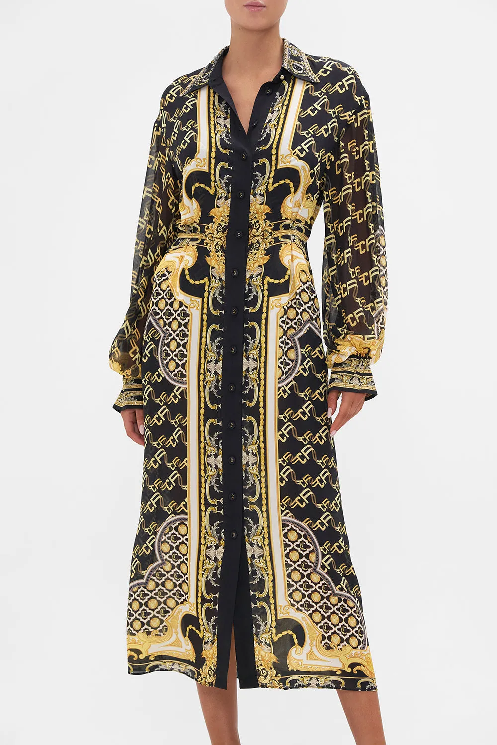 BUTTON DOWN BLOUSON SLEEVE DRESS TETHER ME NOT sold by Camilla product image thumbnail 3