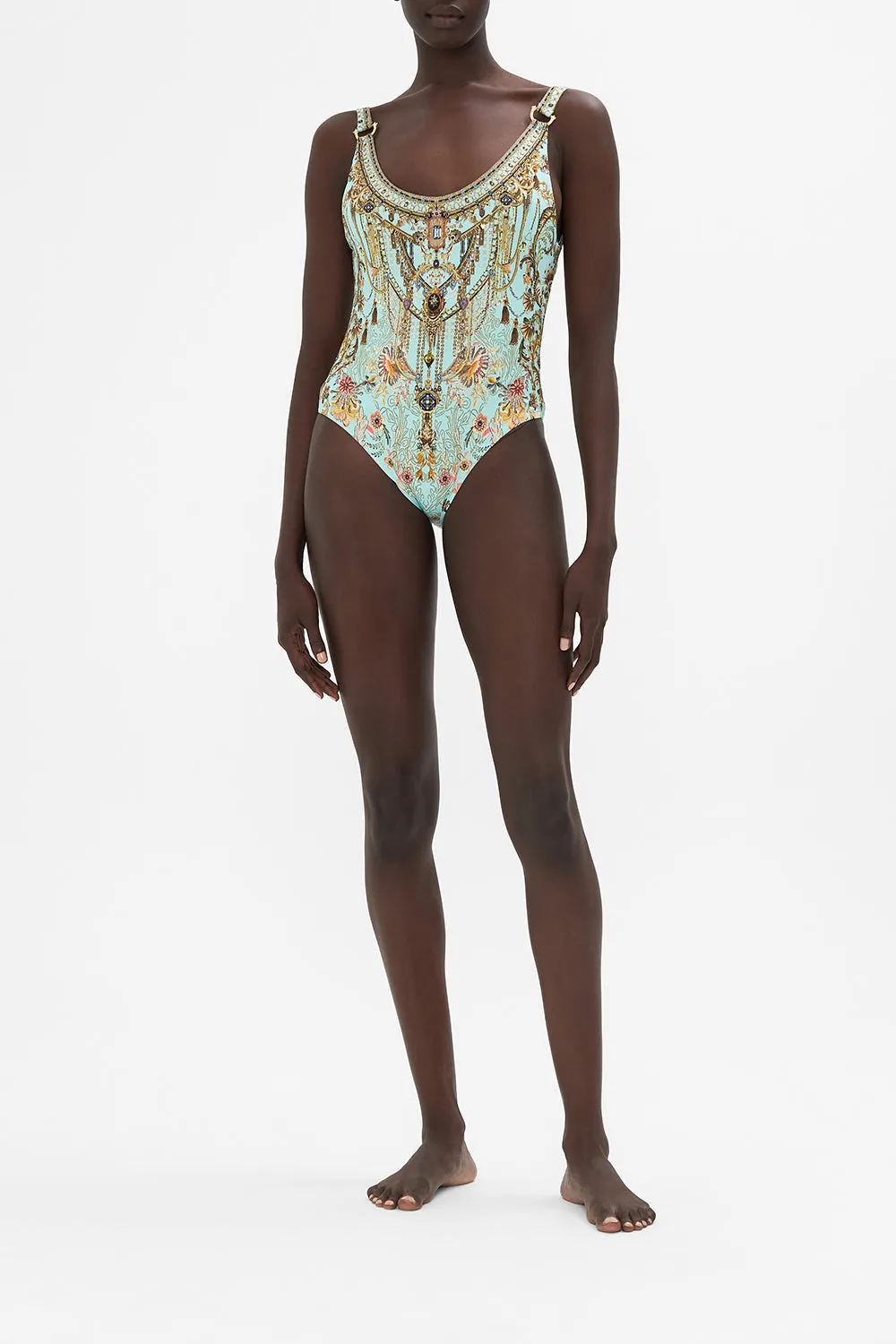 SCOOP ONE PIECE WITH TRIMS ADIEU YESTERDAY sold by Camilla