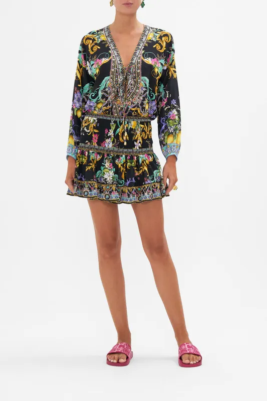 SHORT SHIRRED SKIRT MEET ME IN MARCHESA made by Camilla