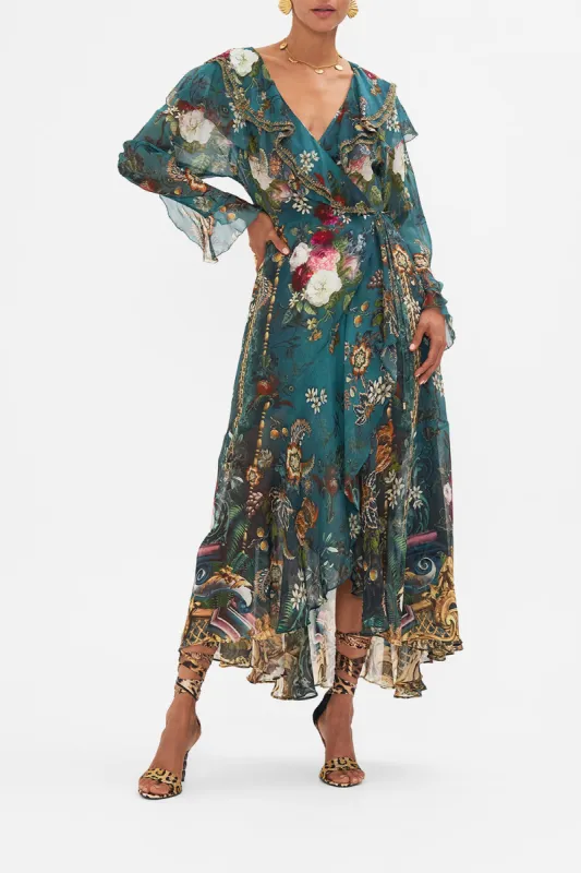 RUFFLE WRAP DRESS VERDIS WORLD sold by Camilla