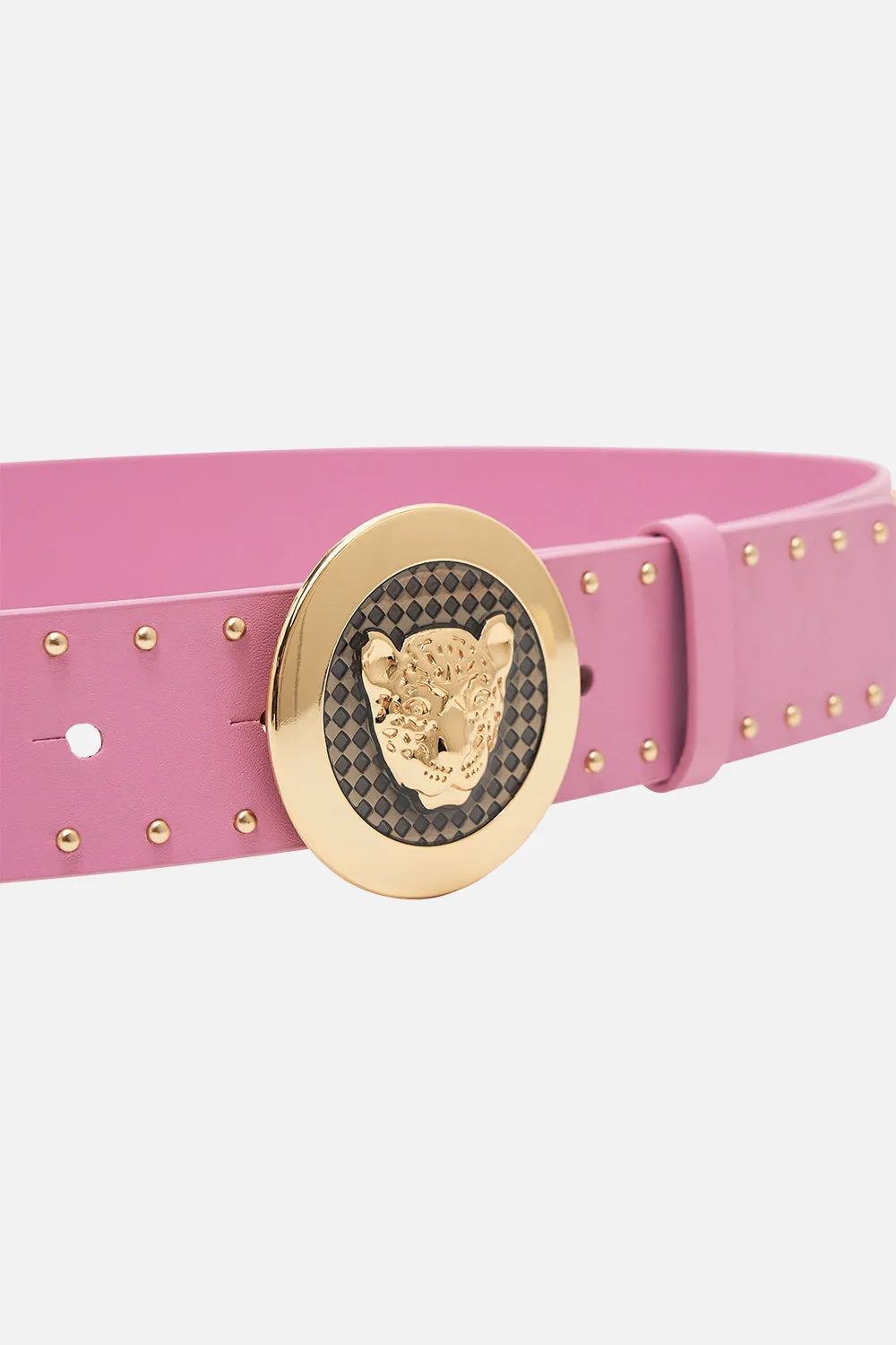 LEOPARD BUTTON BELT SOLID PINK sold by Camilla product image thumbnail 2